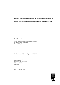 Protocol for estimating changes in the relative abundance of deer in