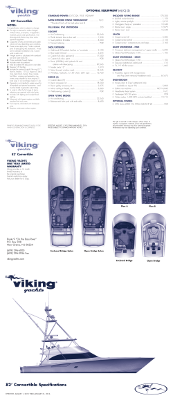 Viking Yachts 82 Convertible Specifications Sheet