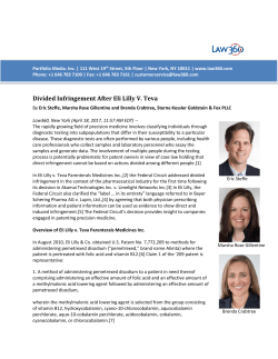Divided Infringement After Eli Lilly V. Teva