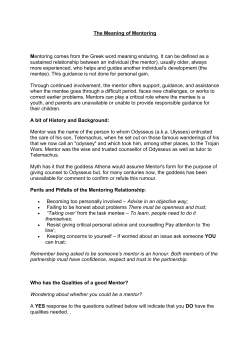 The Meaning of Mentoring M