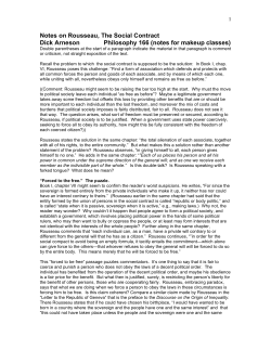 Notes on Rousseau, The Social Contract Dick