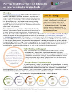 Educators on Colorado Academic Standards