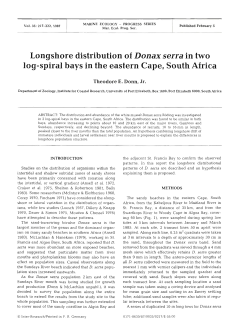 Longshore distribution of Donax serra in two log