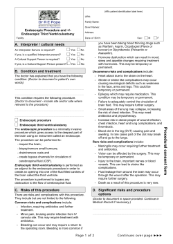 Consent for Endoscopic Third Ventriculostomy