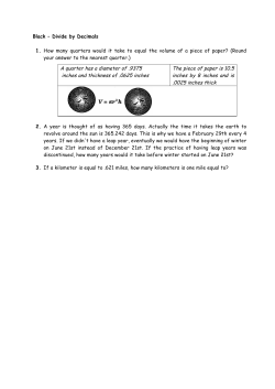 Black &ndash; Divide by Decimals 1. How many quarters