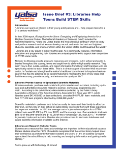 Libraries Help Teens Build STEM Skills