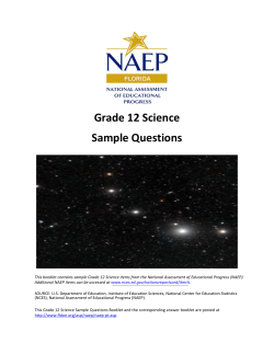 Grade 12 Science Sample Questions