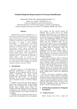 Ordinal Palmprint Represention for Personal Identification