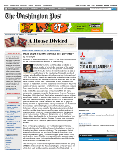 A House Divided - David Blight: Could the war have been prevented?
