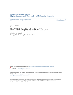 The WDR Big Band: A Brief History - DigitalCommons@University of