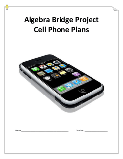 Algebra Bridge Project Cell Phone Plans