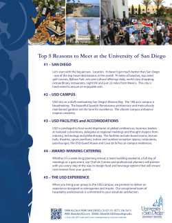 Top 5 Reasons to Meet at USD