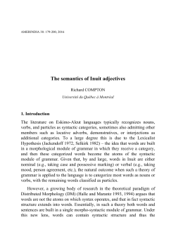 The semantics of Inuit adjectives