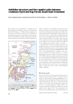 Ketilidian structure and the rapakivi suite between Lindenow