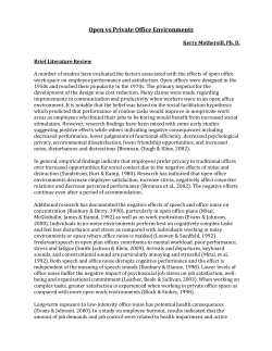 The relationship among physical work environments, types of work
