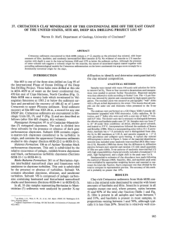 37. Cretaceous Clay Mineralogy of the Continental Rise off the East