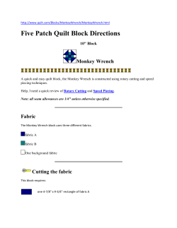 Five Patch Quilt Block Directions
