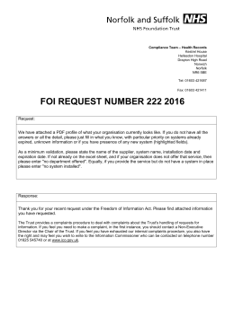 foi request number 222 2016 - Norfolk and Suffolk NHS Foundation