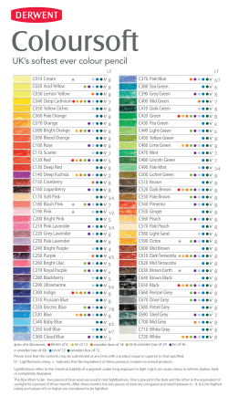 Coloursoft Pencils Chart