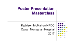 Poster Presentation Masterclass