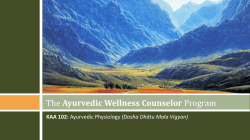 The Ayurvedic Wellness Counselor Program