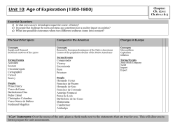 Unit 10: Age of Exploration (1300