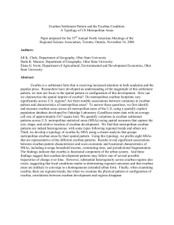 Exurban Settlement Pattern and the Exurban Condition: A Typology