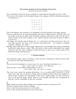 The mystery formula in the Gevelsberg Stadtzeichen The