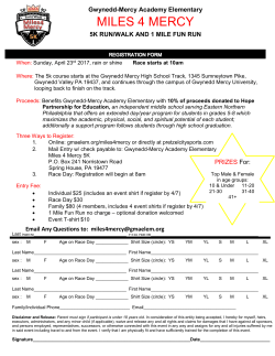 Miles 4 mercy 5k Run/Walk and 1 Mile Fun