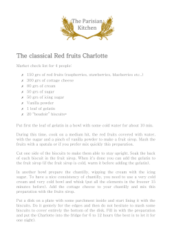 The classical Red fruits Charlotte The Parisian Kitchen