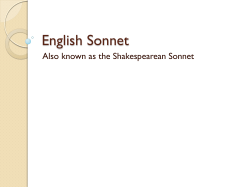 English Sonnet