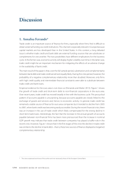 Discussion of The Dynamics of Trade Credit and Bank Debt in SME