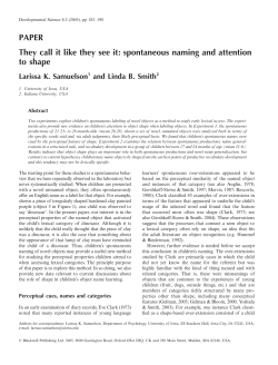 spontaneous naming and attention to shape