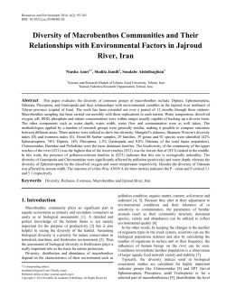 Diversity, Richness, Evenness, Macrobenthos and Jajroud River, Iran