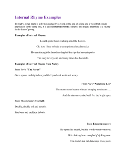 Internal Rhyme Examples