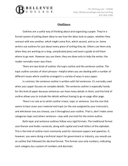 Outlines - Bellevue College