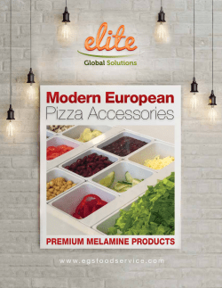 2016 Modern European/Pizza Brochure