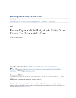 Human Rights and Civil Litigation in United States Courts: The