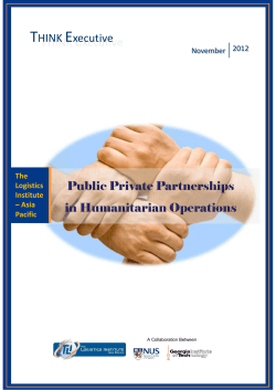 Public Private Partnerships in Humanitarian Operations (THINK