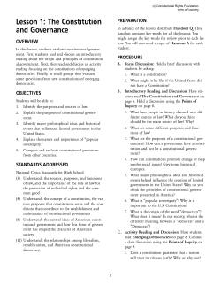 The Constitution and Governance