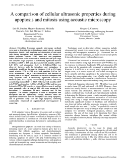 A comparison of cellular ultrasonic properties