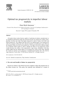 Optimal tax progressivity in imperfect labour markets
