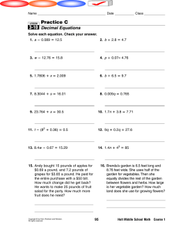 Practice C 3-10 - Scarsdale Schools