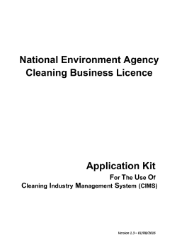 Application Kit (CIMS) - Environmental Management Association of