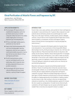 Chiral Purification of Volatile Flavors and Fragrances by SFC