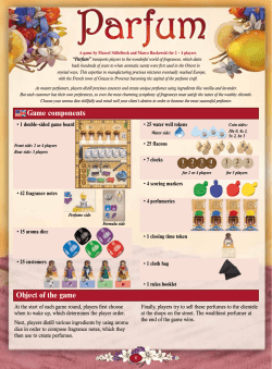 Game components Object of the game