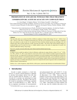 Conservaci&oacute;n del aceite de aguacate con campo el&eacute;ctrico