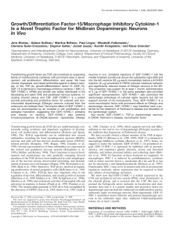 Growth/Differentiation Factor-15/Macrophage Inhibitory Cytokine