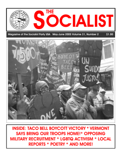 inside:taco bellboycott victory* verm ont says bring our troops hom e!