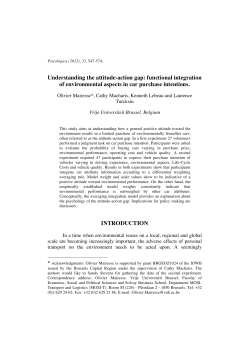 Understanding the attitude-action gap: functional integration of